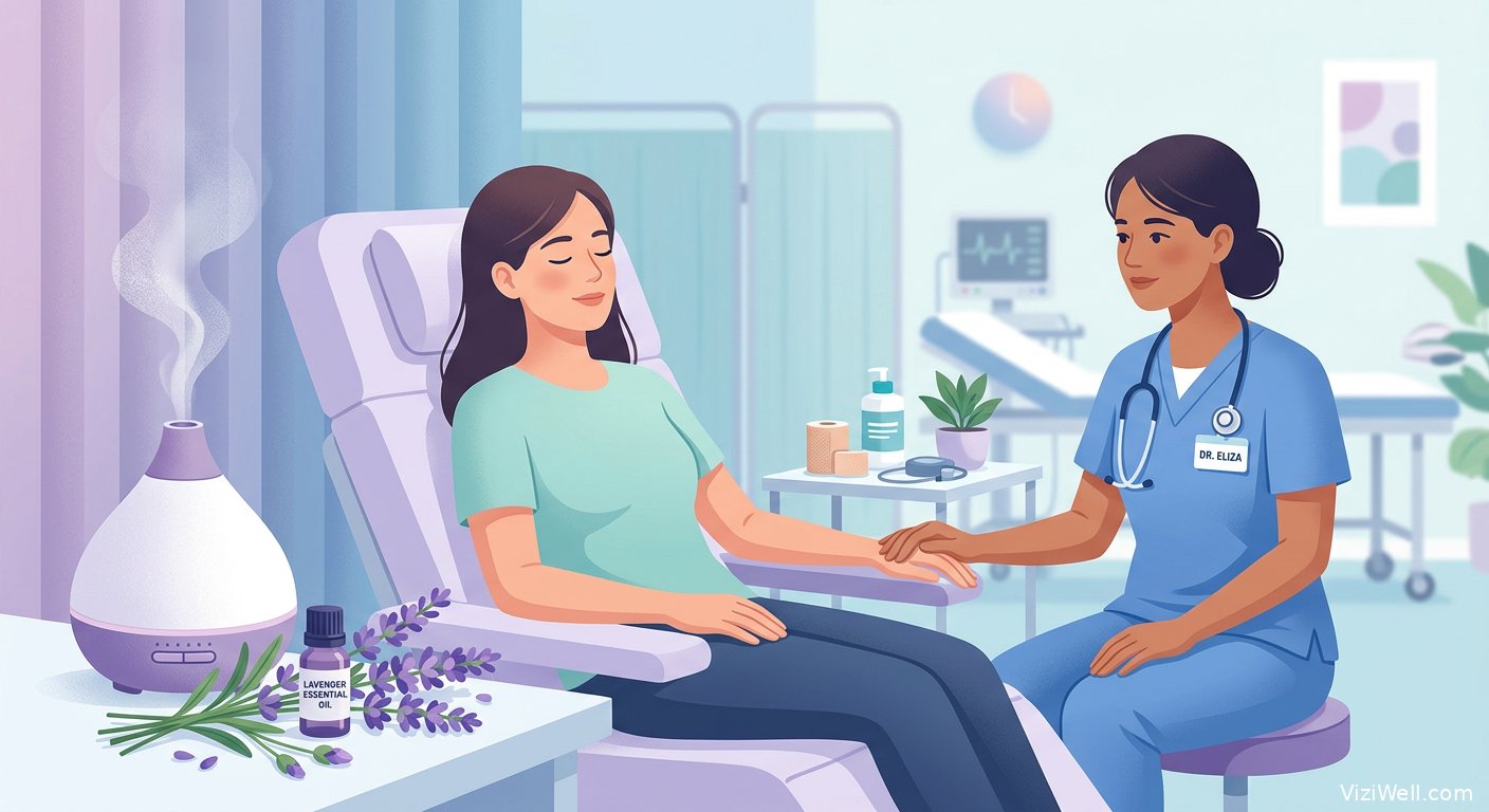 Illustration article : Aromathérapie à la lavande : réduire douleur et anxiété avant biopsie