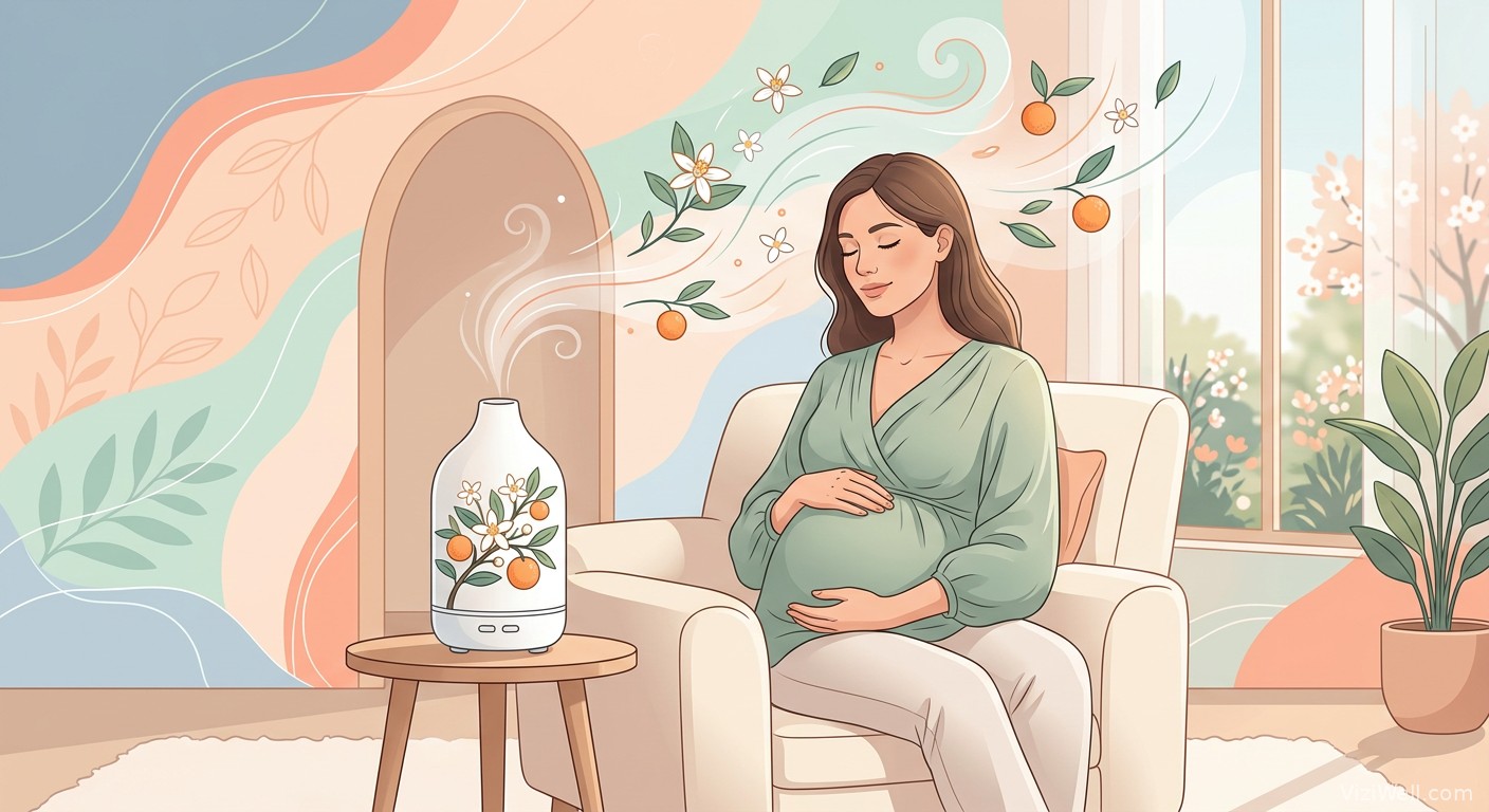 Illustration article : Aromathérapie et grossesse : l'orange amère contre anxiété et dépression