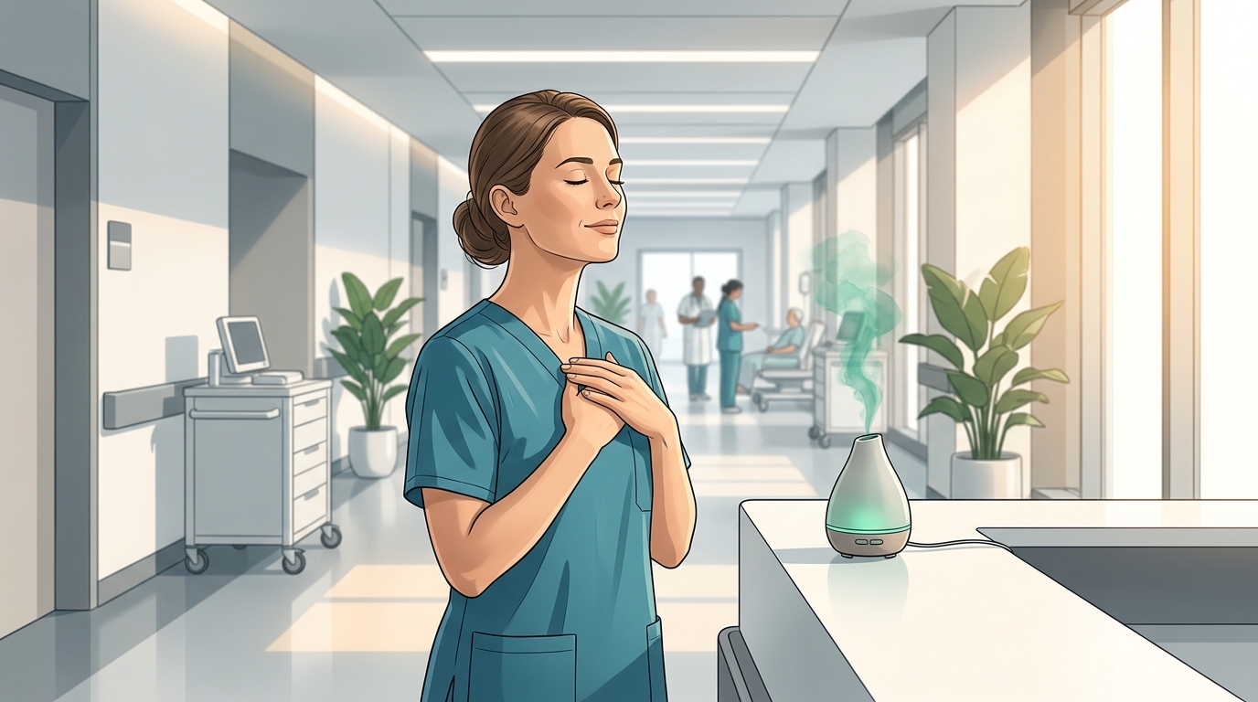 Illustration article : Aromathérapie : réduire stress et fatigue chez infirmières hospitalières