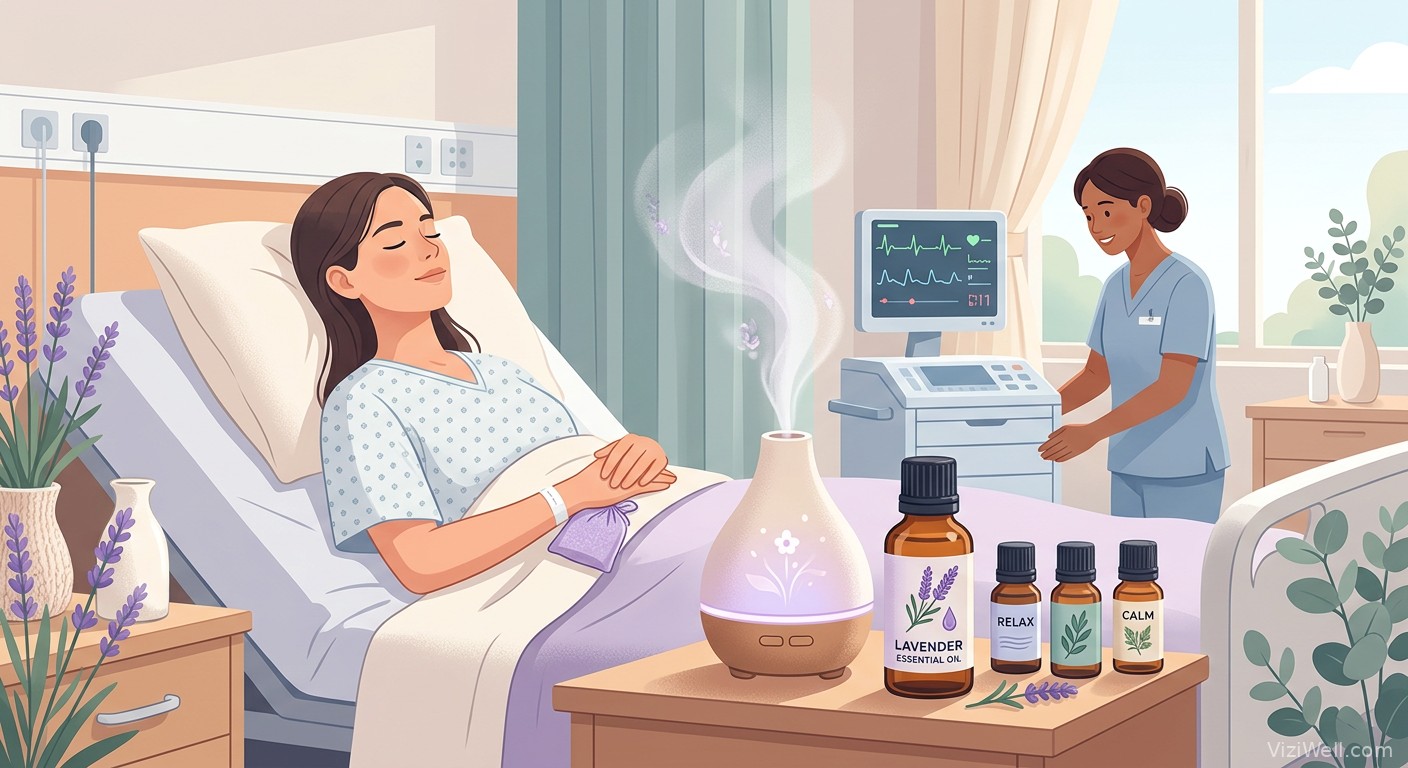 Illustration article : L'aromathérapie réduit l'anxiété de 40 % chez les patients préopératoires : essai contrôlé randomisé avec lavande, ylang-ylang et orange douce