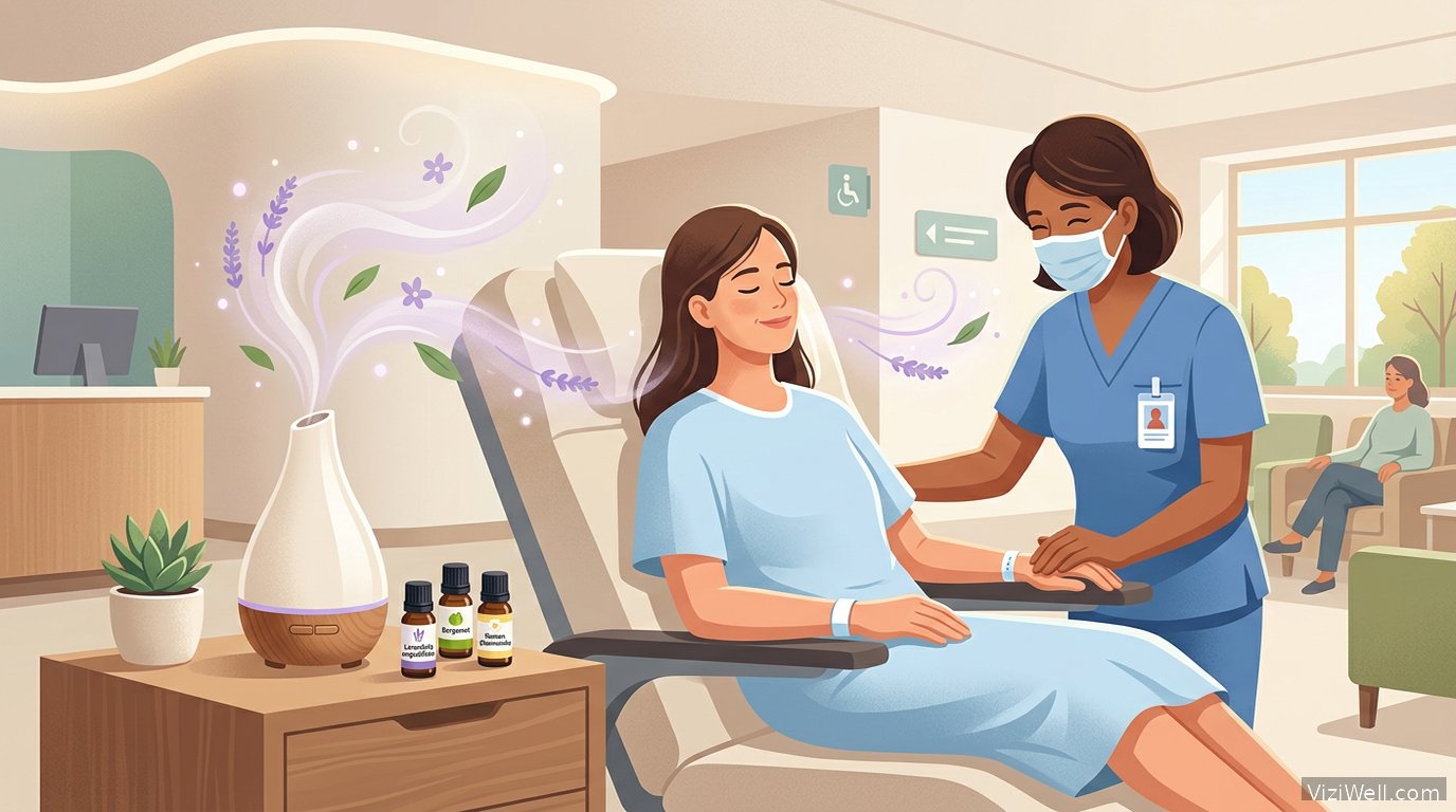 Illustration article : L'aromathérapie réduit l'anxiété de 40% avant chirurgie