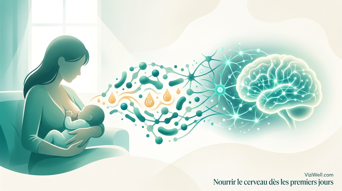 Illustration article : Axe microbiome-intestin-cerveau : impact sur le développement cérébral et la santé mentale