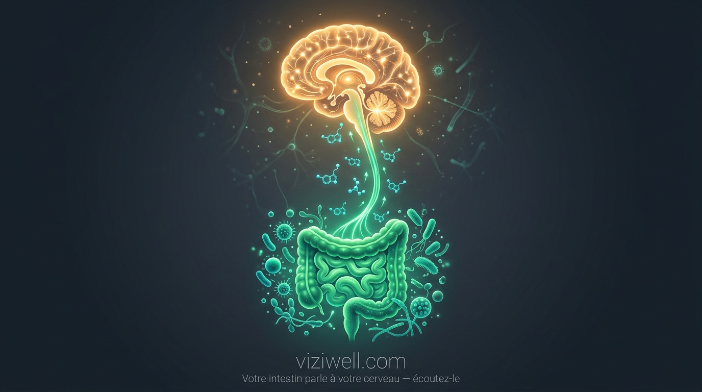 Illustration article : Axe microbiote-intestin-cerveau dans la dépression : liens et pistes thérapeutiques