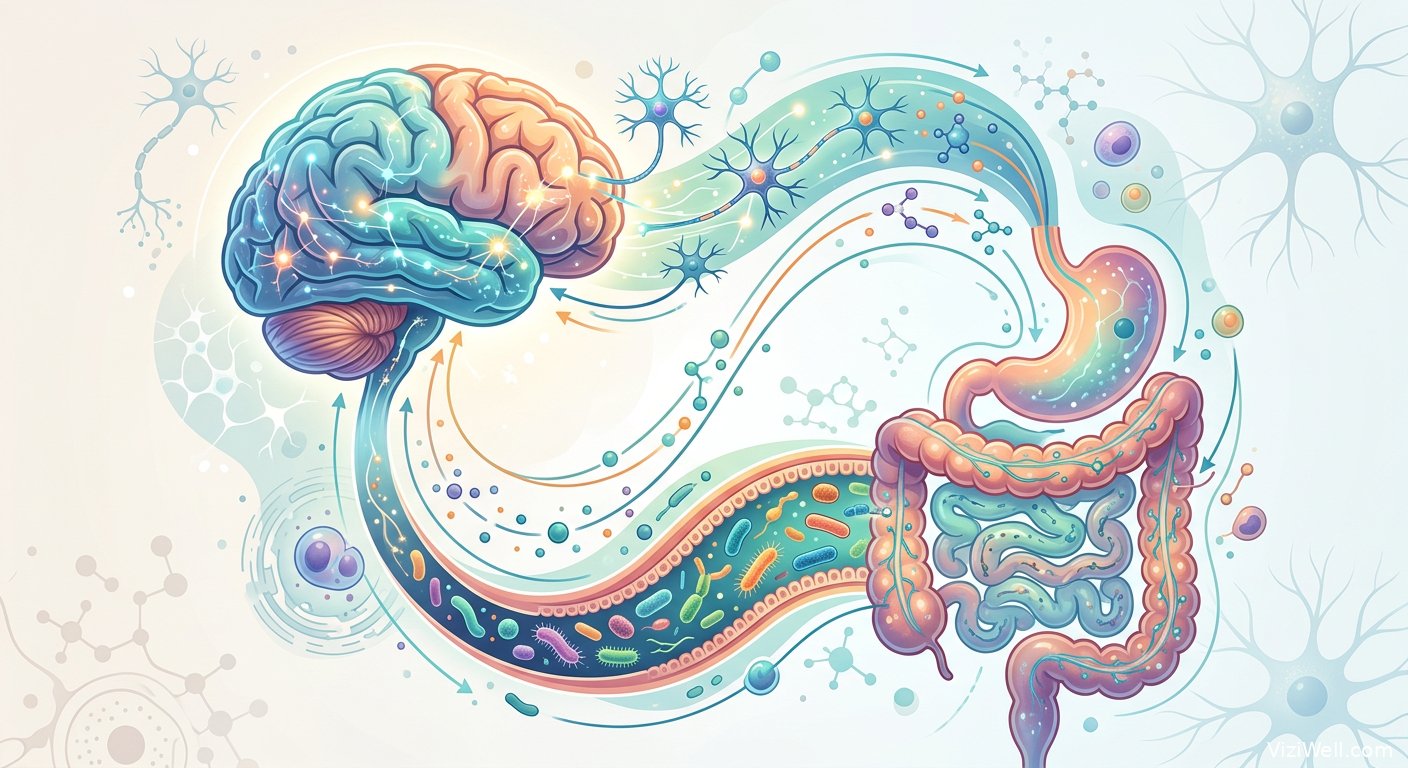 Illustration article : Axe Microbiote Intestin-Cerveau : Impact sur Développement Cérébral et Santé Mentale