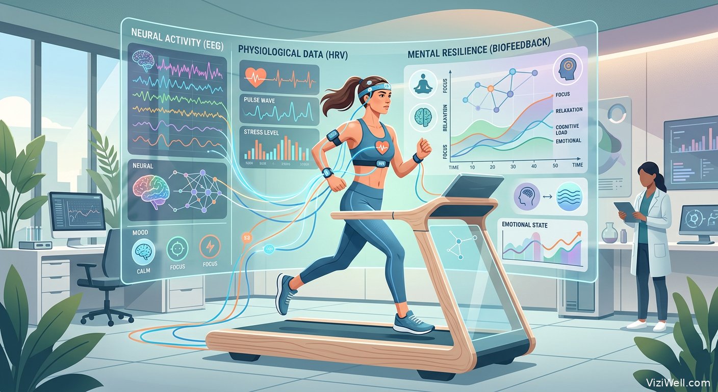 Illustration article : Biofeedback et santé mentale des athlètes : méta-analyse bayésienne sur 41 études