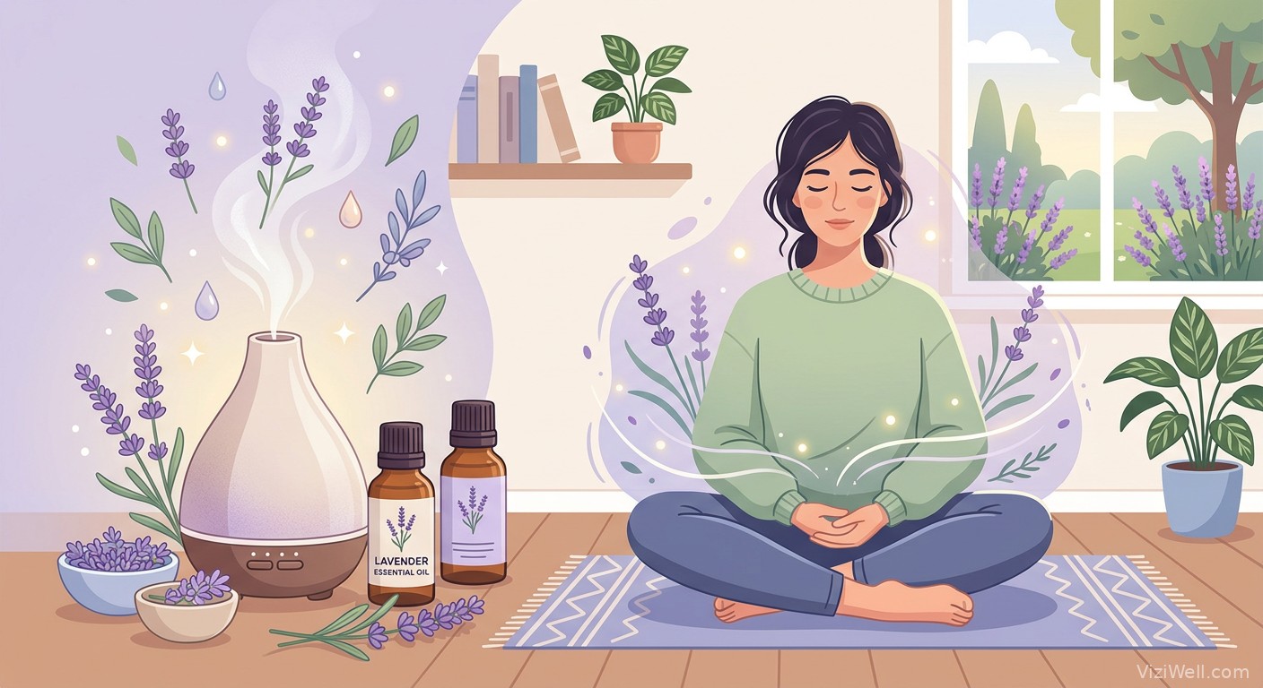 Illustration article : Effet de l’aromathérapie à l’huile essentielle de lavande sur l’anxiété