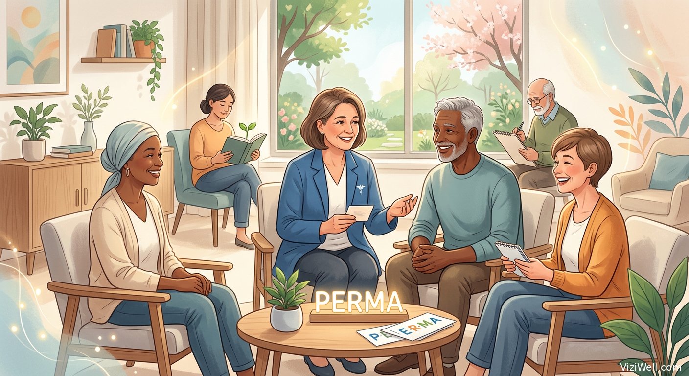 Illustration article : Efficacité de l'intervention positive PERMA chez les patients cancéreux