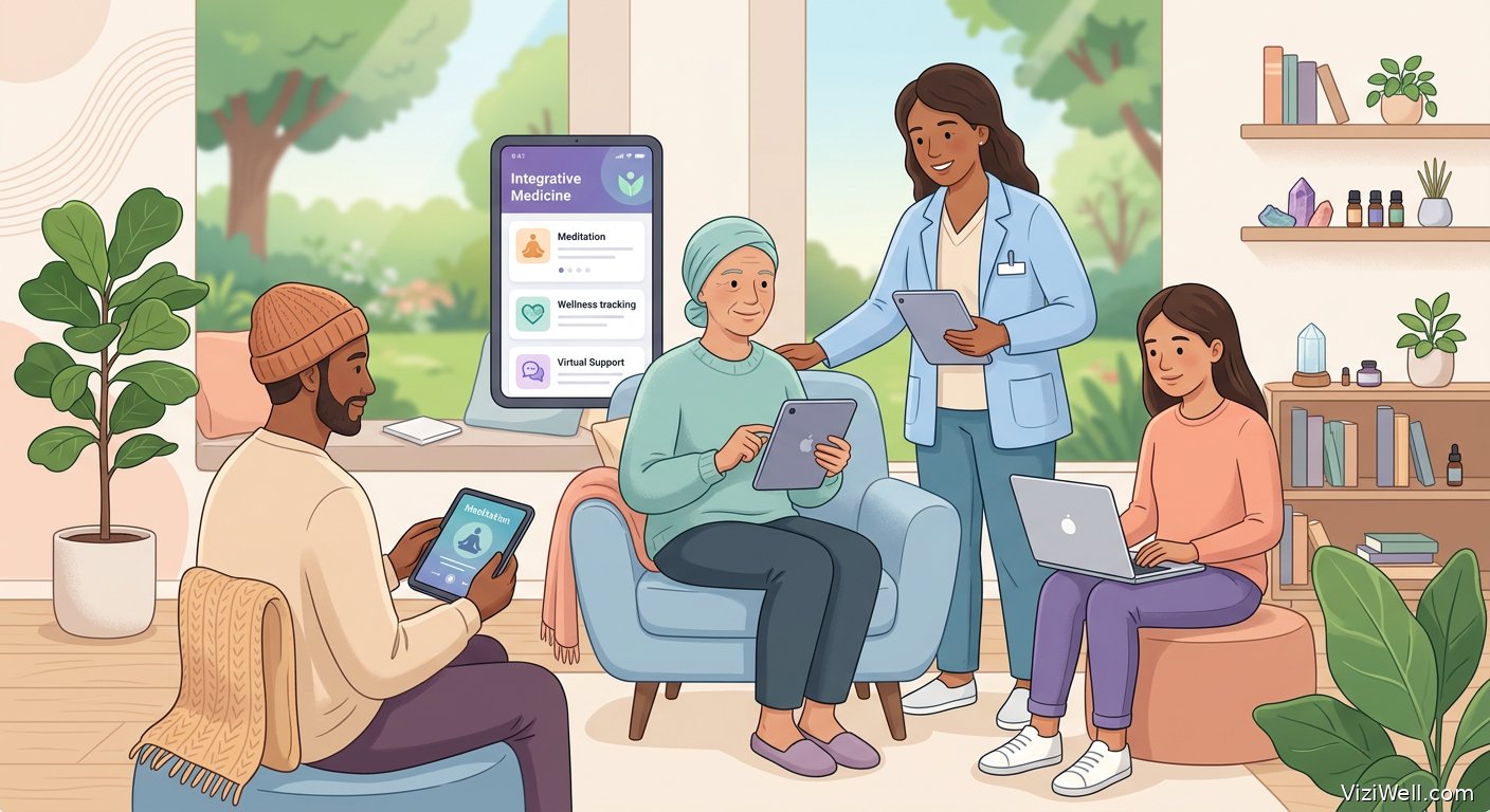 Illustration article : Intervention numérique en médecine intégrative pour patients en traitement du cancer