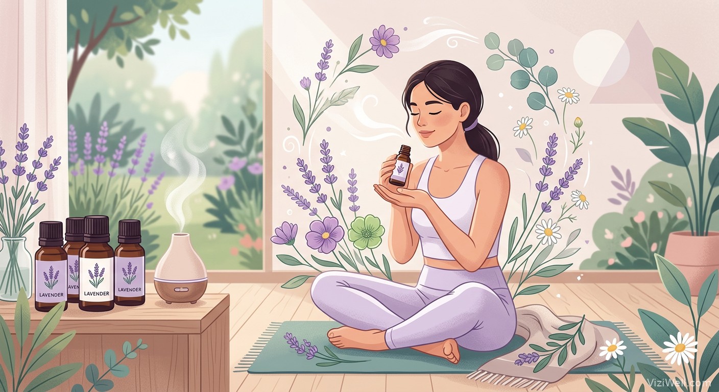 Illustration article : Huiles essentielles contre l'anxiété : revue scientifique complète