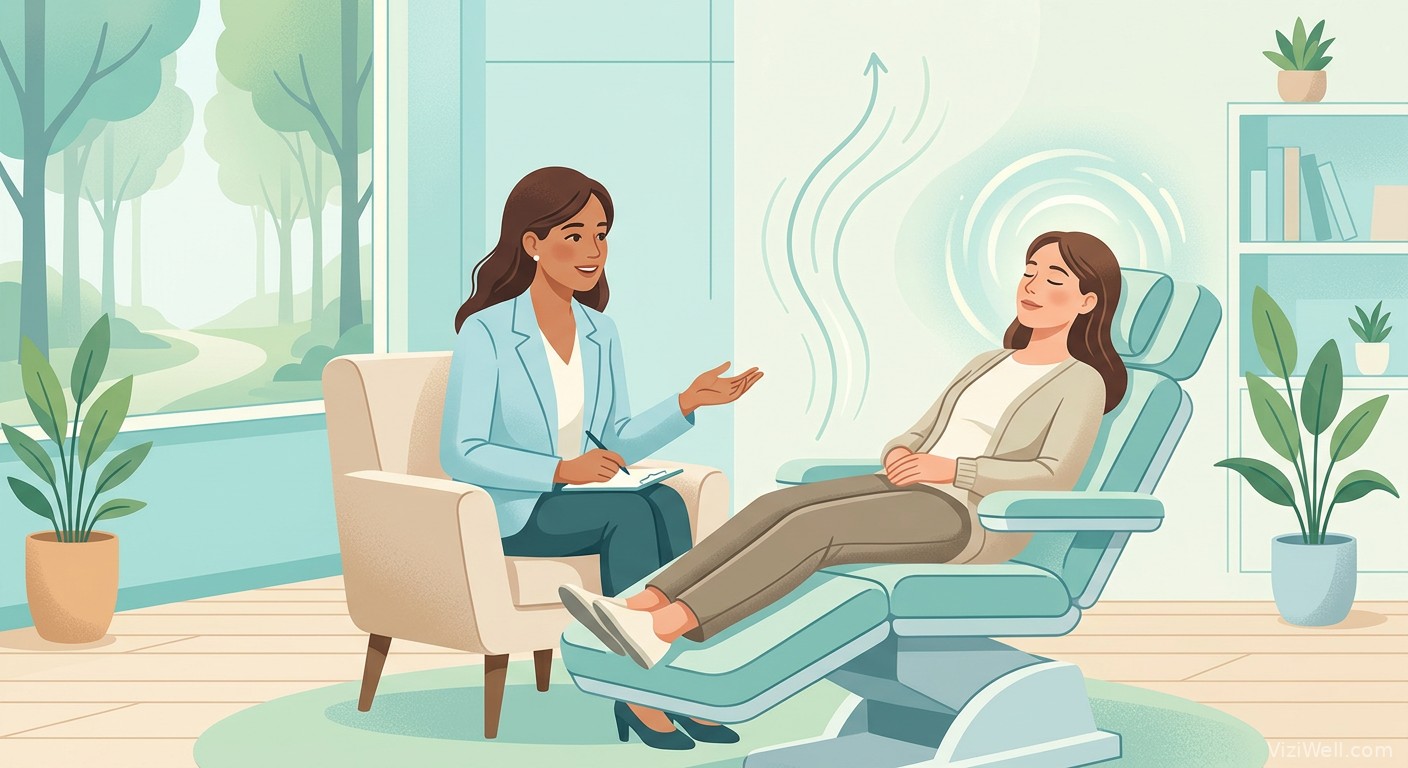 Illustration article : Hypnose comme alternative non médicamenteuse pour procédures invasives : revue et méta-analyse