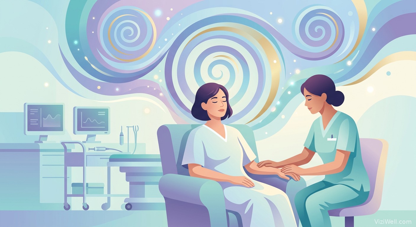 Illustration article : Hypnose comme intervention non médicamenteuse pour procédures invasives : revue et méta-analyse
