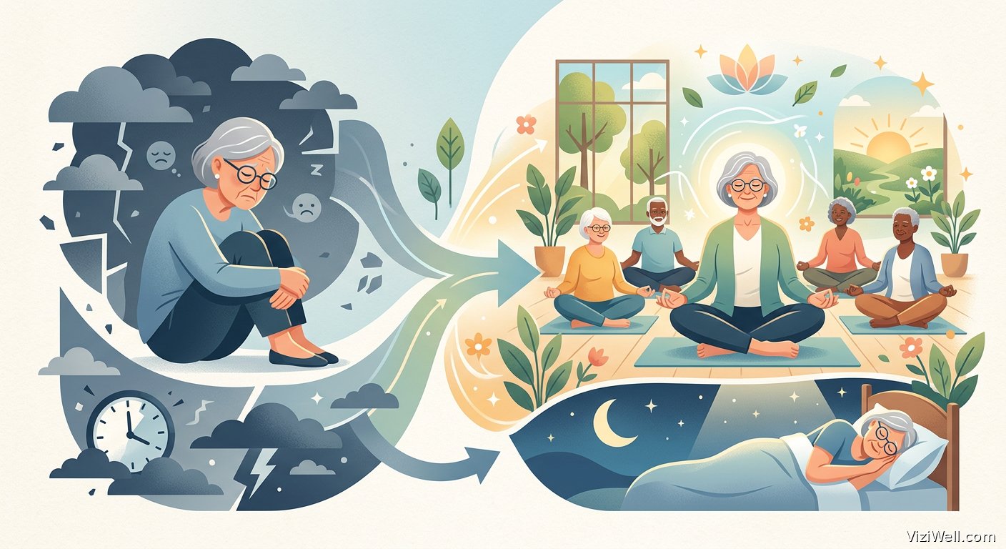 Illustration article : Impact du programme MBSR sur la dépression et le sommeil des seniors