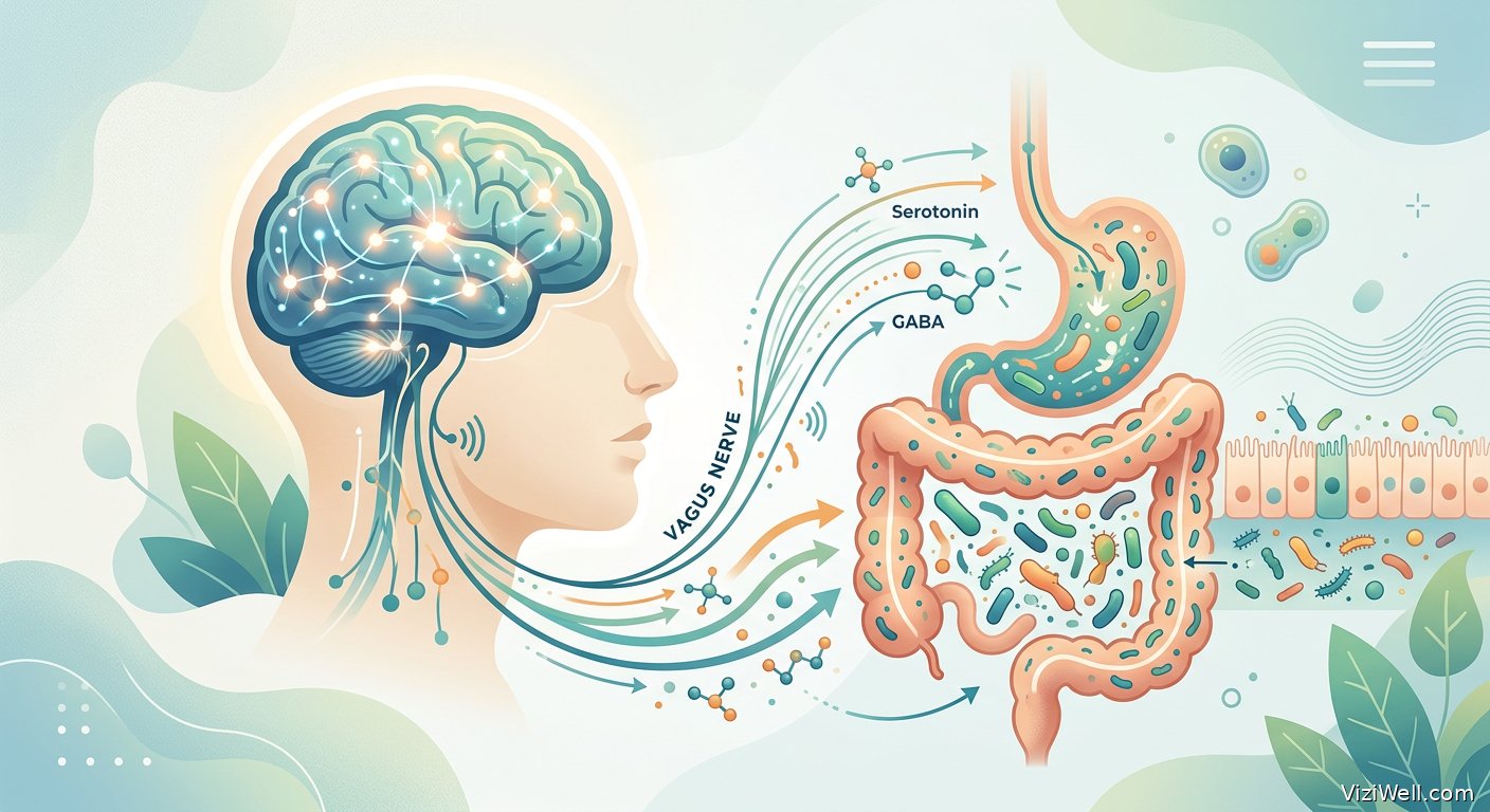 Illustration article : Comprendre l'impact du microbiote intestinal sur la santé mentale