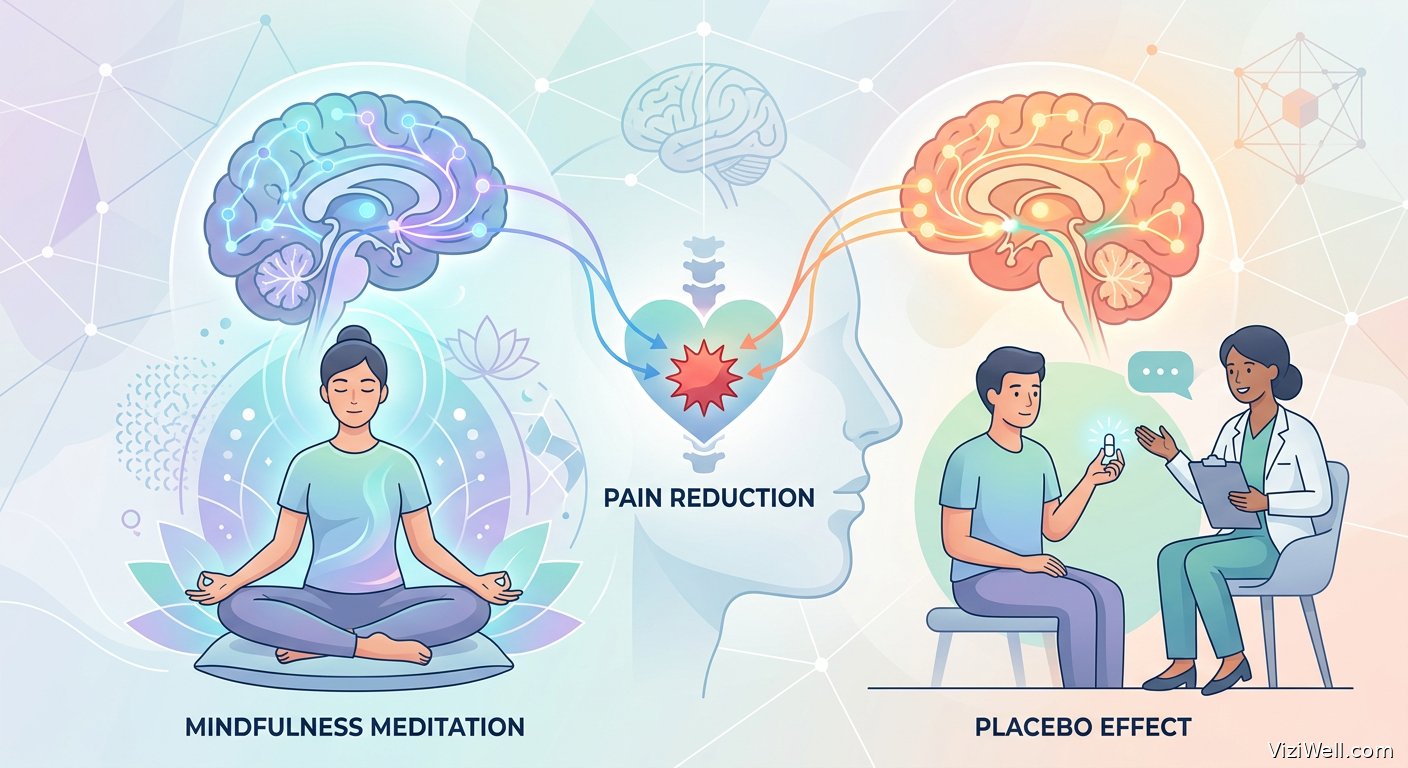 Illustration article : Méditation pleine conscience et placebo : signatures neuronales distinctes pour réduire la douleur
