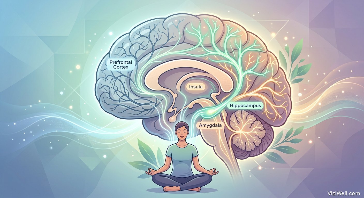 Illustration article : Modifications neurobiologiques induites par la pleine conscience et la méditation