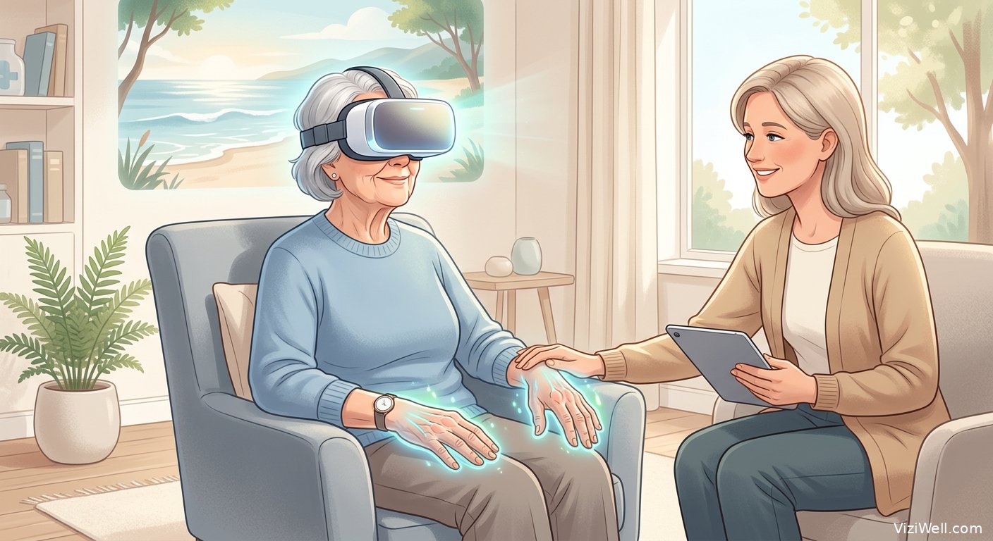 Illustration article : Réalité virtuelle et hypnose : soulager l'arthrose de la main chez les seniors
