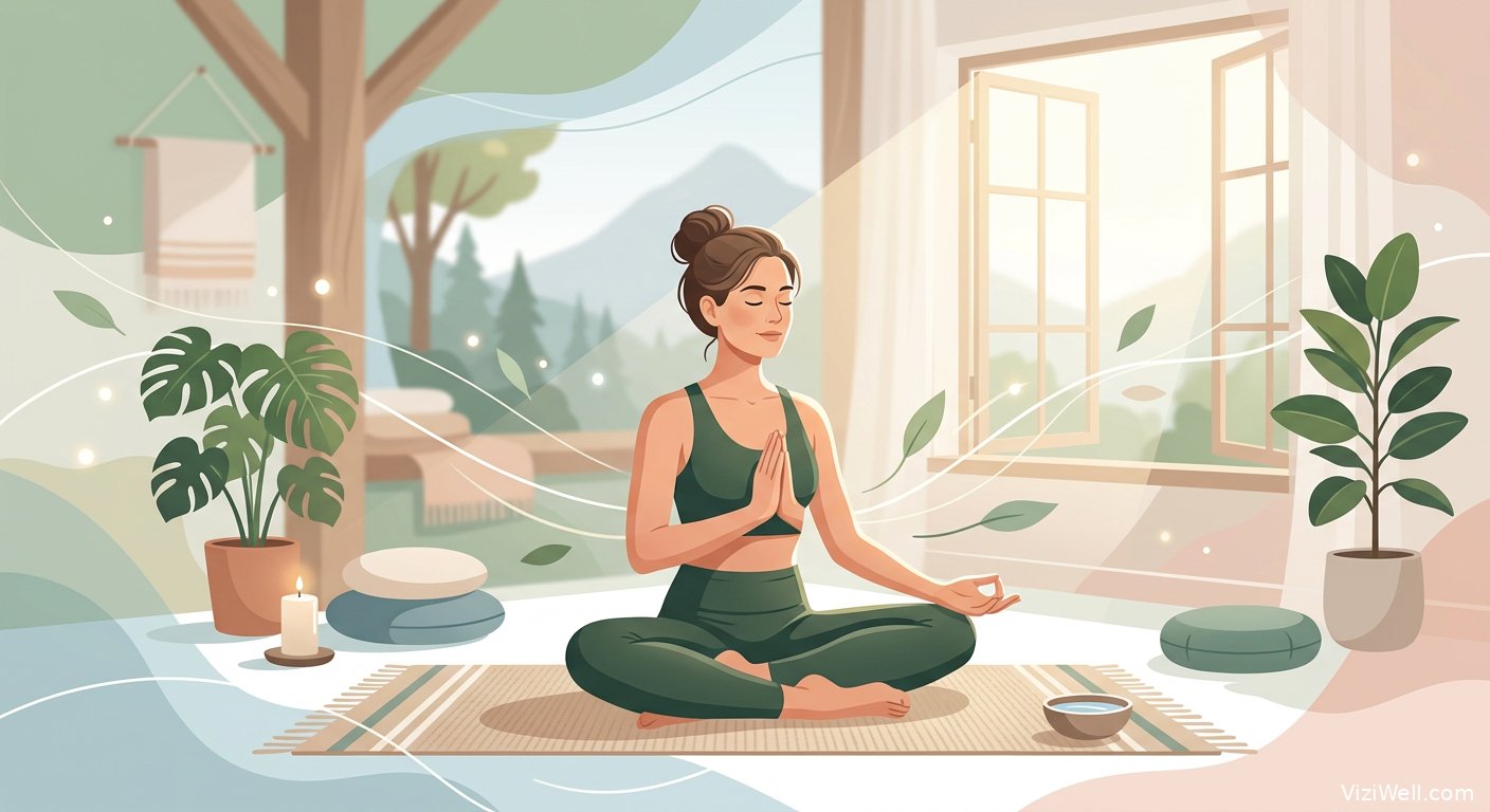 Illustration article : Le rôle du yoga comme exercice corps-esprit dans la gestion de la fibromyalgie