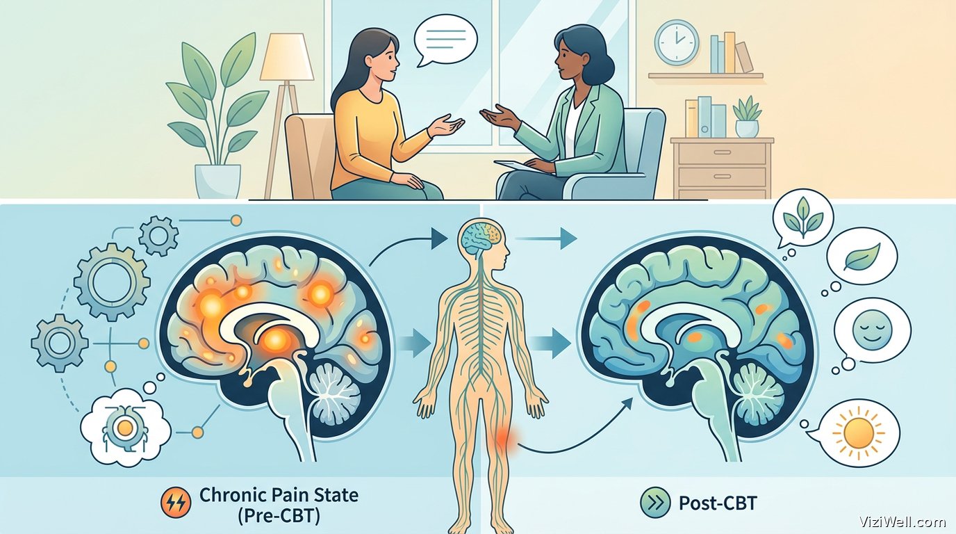 Illustration article : TCC et Fibromyalgie : Neuroimagerie prouve l'efficacité sur la douleur
