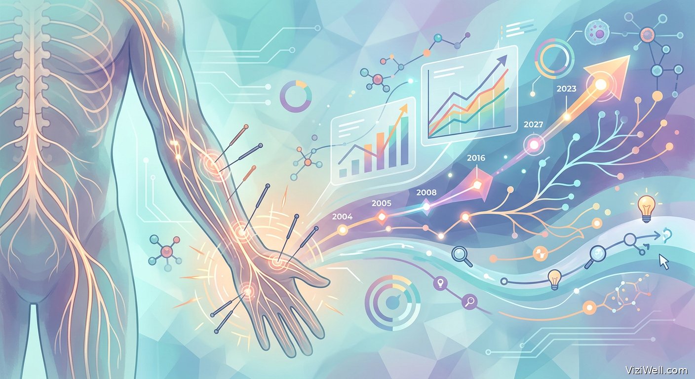 Illustration article : Tendances de la recherche sur l'acupuncture pour les maladies douloureuses du système nerveux périphérique de 2004 à 2023 : analyse bibliométrique et méta-analyse