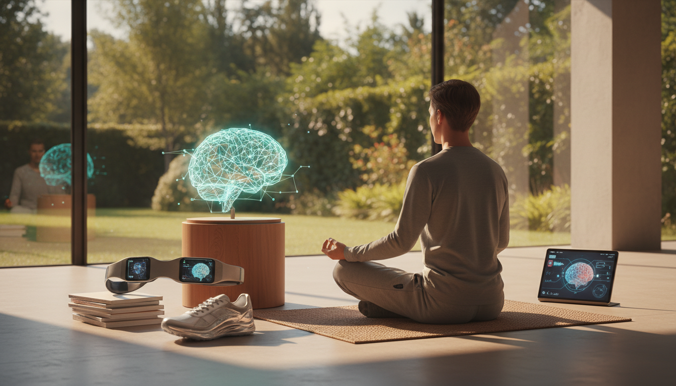 Illustration sereine évoquant : Neurosciences et Sport : La Science du Cerveau au Service de la Performance